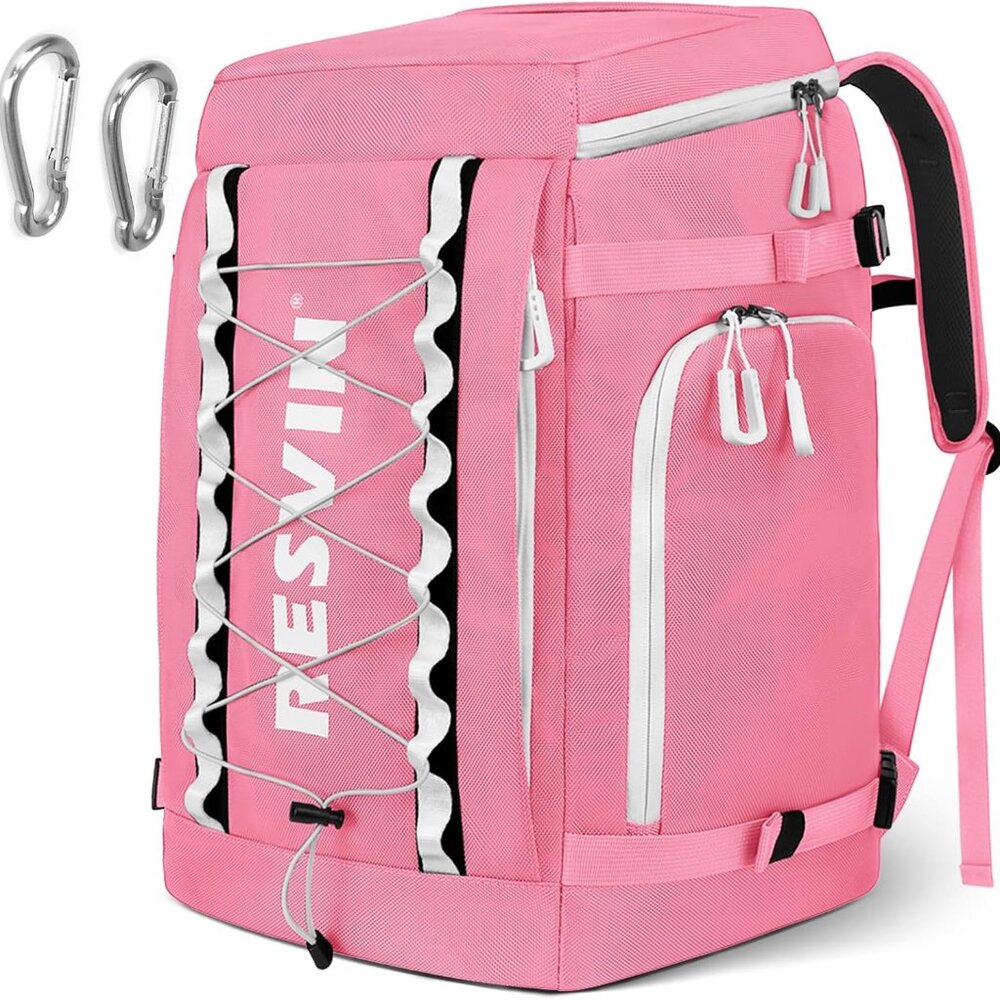 Ski Boot Bag Large 55L Ski Boot Bag Backpack 1680D Nylon Waterproof Ski Bag